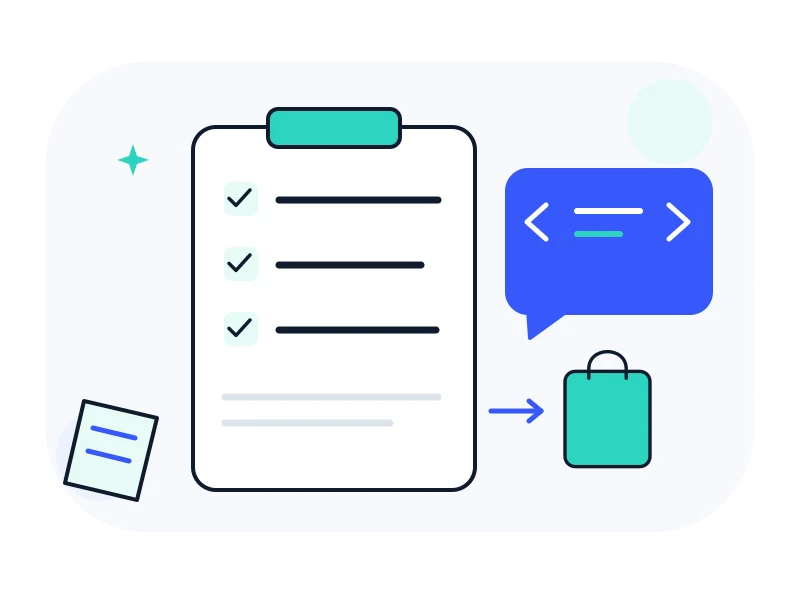 A reusable checklist and prompt lead toward reviewed product content.